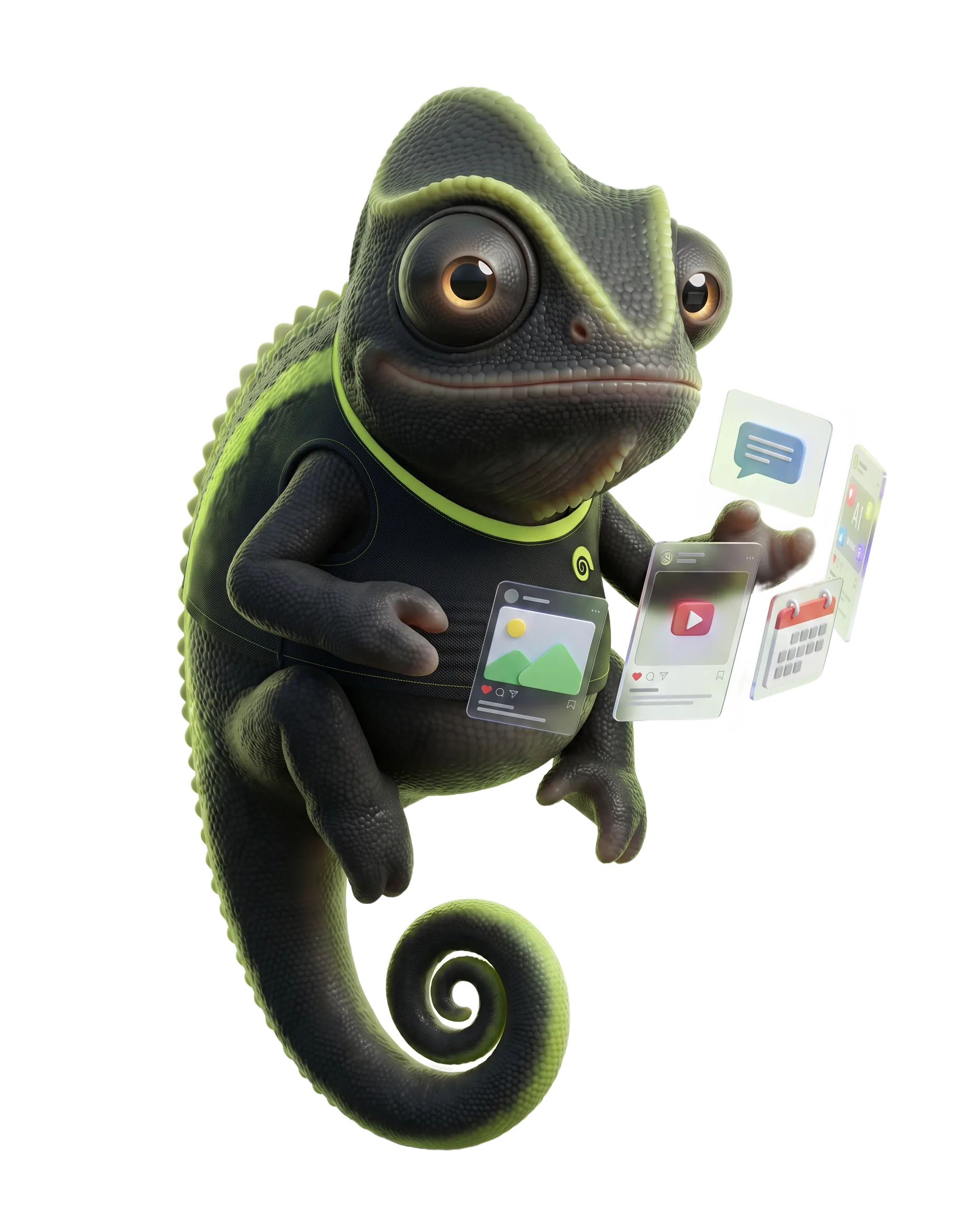 Posti, the Postify chameleon mascot